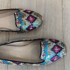 J Crew Sophie Sequin Multicolor Loafers | 7.5